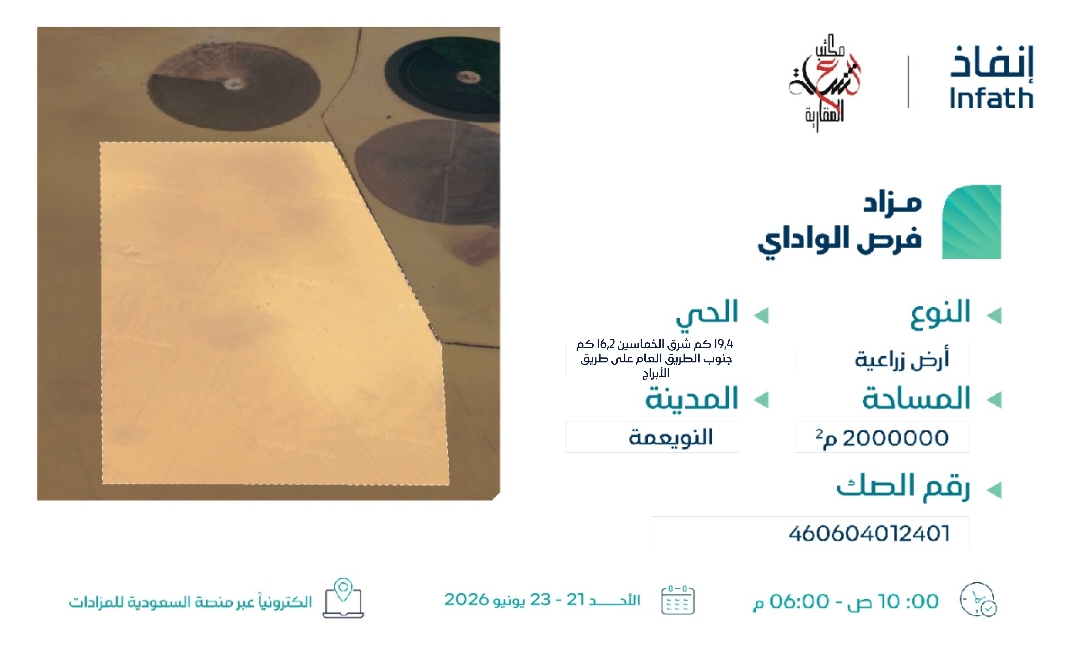 Preview image for أرض زراعية بحي النويعمة