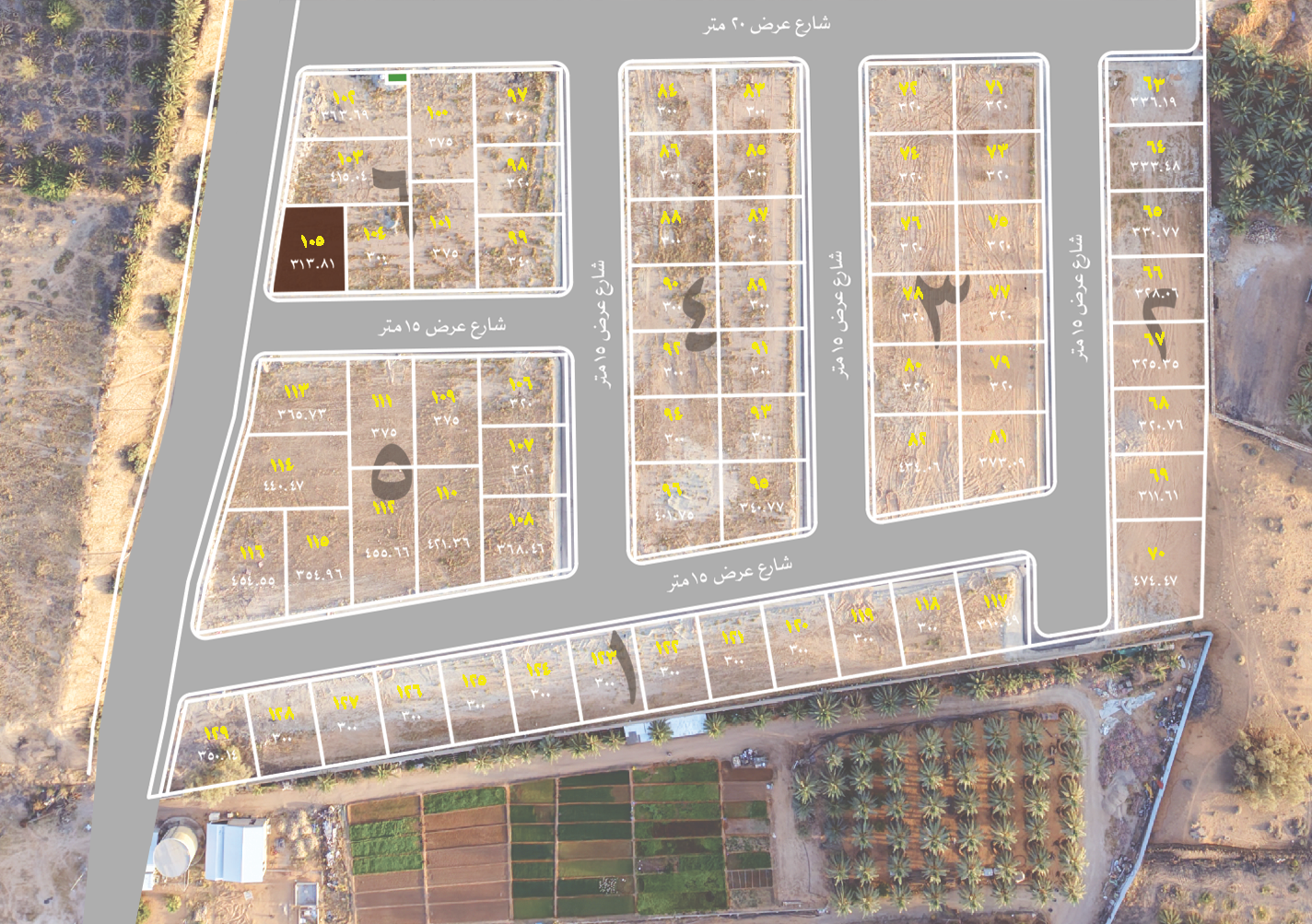 Preview image for قطعة سكنية رقم 105 بلك رقم 6